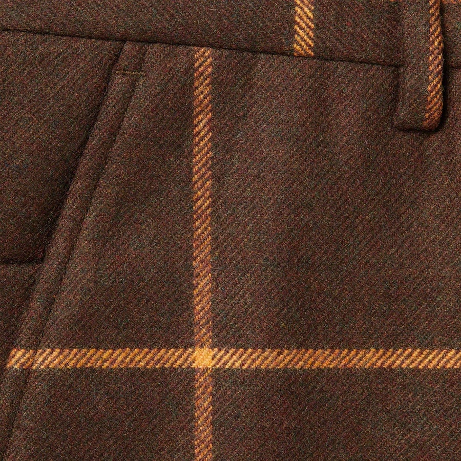 Details on Windowpane Wool Trouser Brown from fall winter
                                                    2022 (Price is $178)