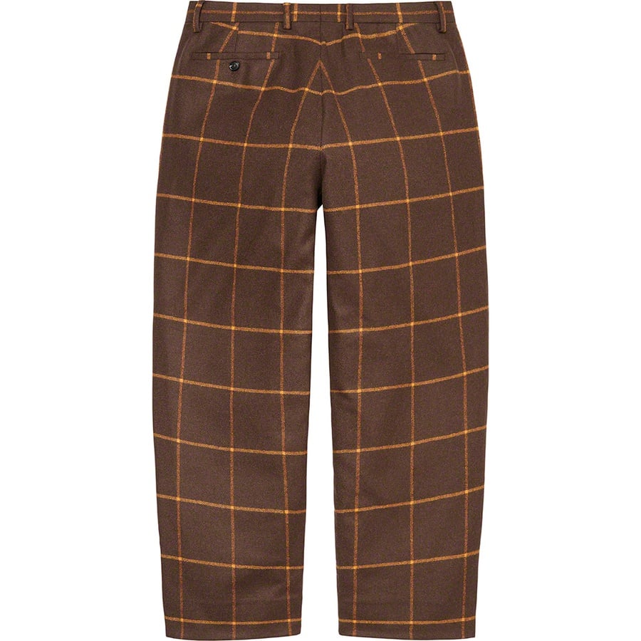 Details on Windowpane Wool Trouser Brown from fall winter
                                                    2022 (Price is $178)
