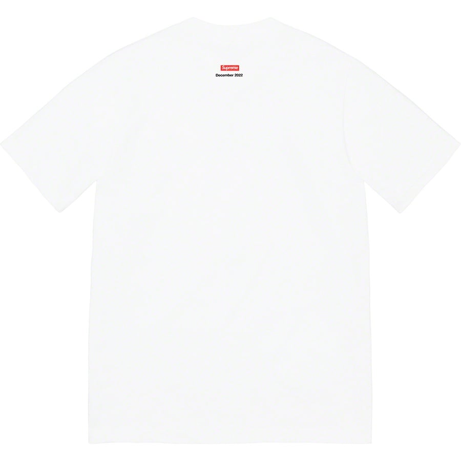Details on Cigarette Tee White from fall winter 2022 (Price is $40)