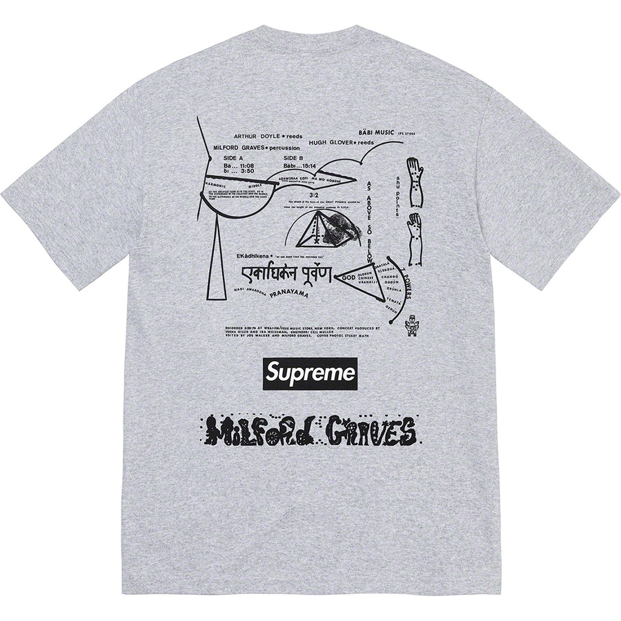Details on Milford Graves Tee Heather Grey from fall winter
                                                    2022 (Price is $44)