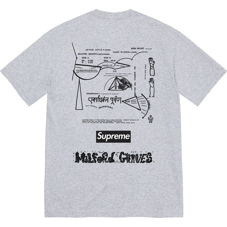 Details on Milford Graves Tee Heather Grey from fall winter
                                                    2022 (Price is $44)