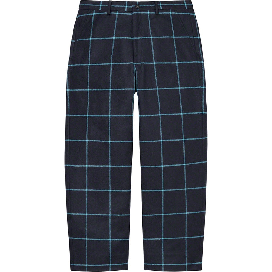 Details on Windowpane Wool Trouser Blue from fall winter
                                                    2022 (Price is $178)