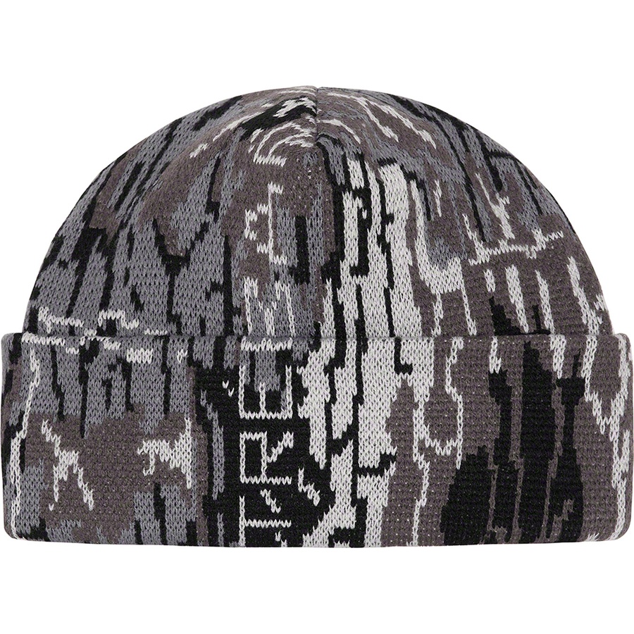 Details on Trebark Camo Beanie Black from fall winter 2022 (Price is $40)