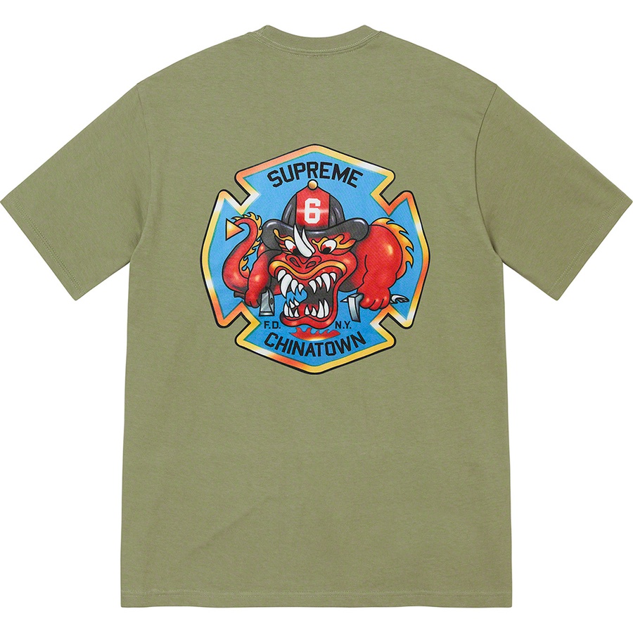 Details on FDNY Engine 9 Tee Light Olive from fall winter 2022 (Price is $48)