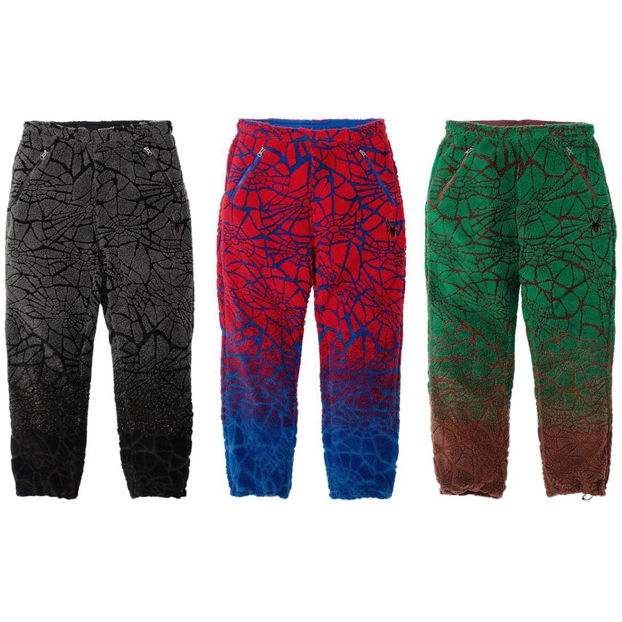 Supreme Supreme Spyder Web Polar Fleece Pant for fall winter 22 season