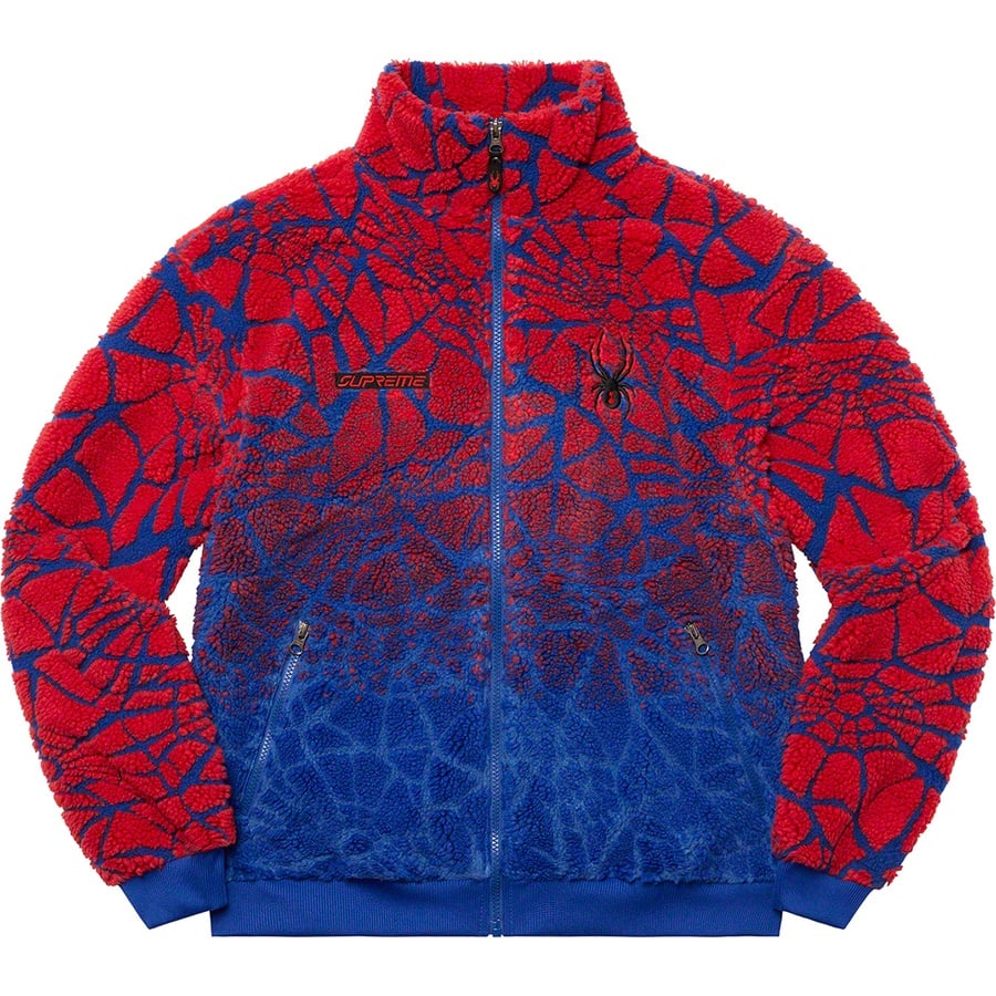 Details on Supreme Spyder Web Polar Fleece Jacket Royal from fall winter 2022 (Price is $248)