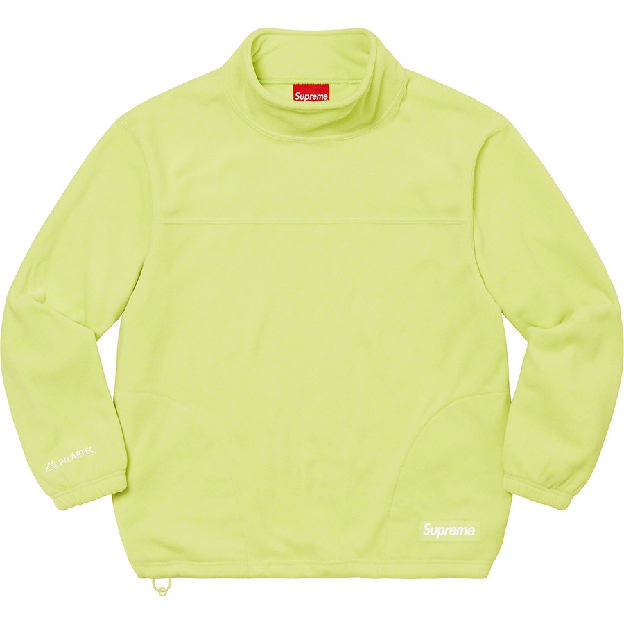 Supreme Polartec Mock Neck Pullover (FW22) - Lime - $138