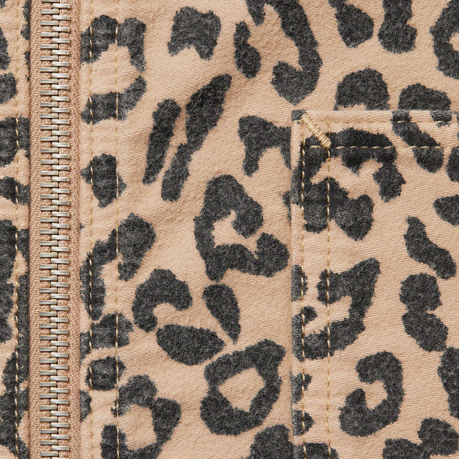 Details on Moleskin Work Jacket Leopard from fall winter 2022 (Price is $198)