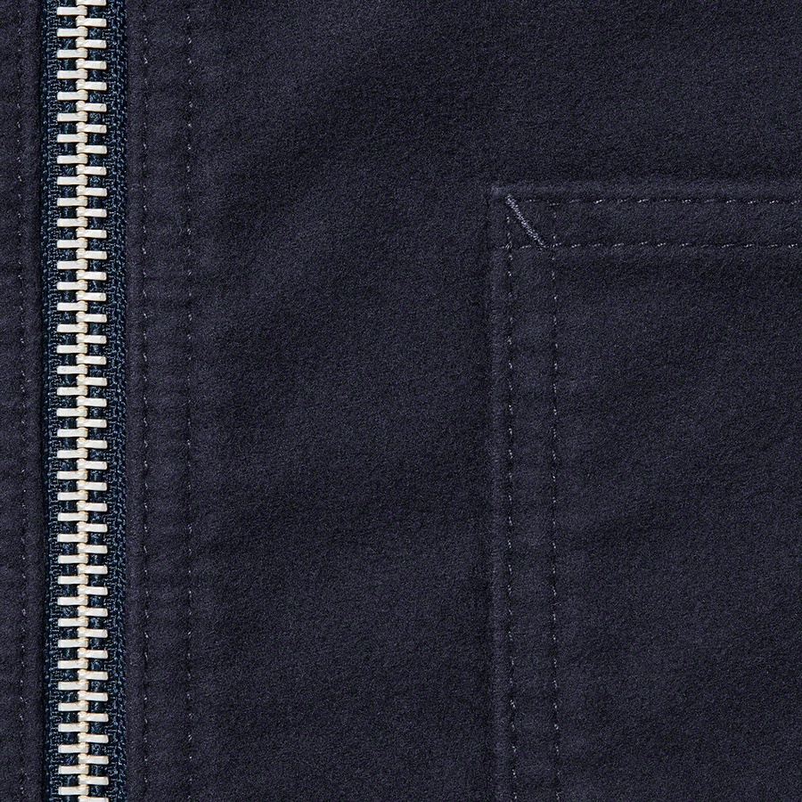 Details on Moleskin Work Jacket Navy from fall winter 2022 (Price is $198)