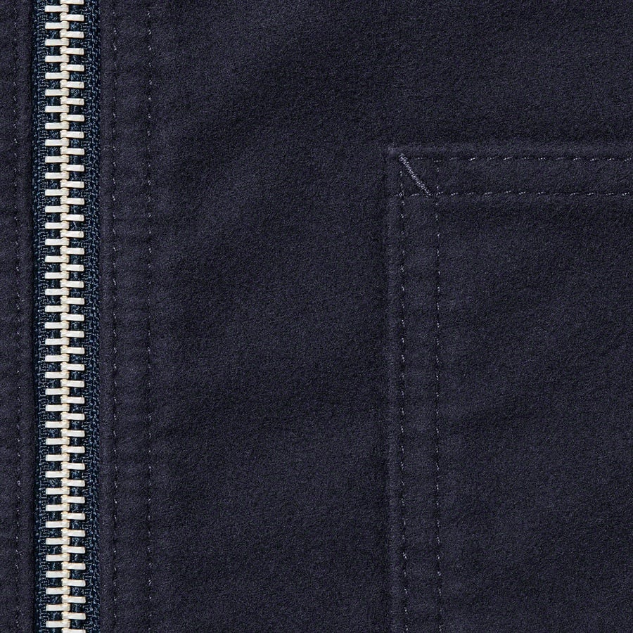 Details on Moleskin Work Jacket Navy from fall winter
                                                    2022 (Price is $198)