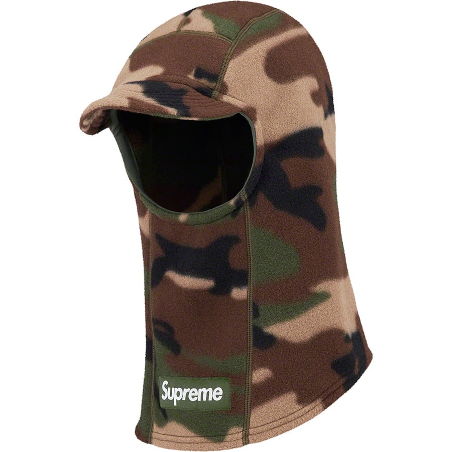 Details on Polartec Brim Balaclava Woodland Camo from fall winter
                                                    2022 (Price is $60)