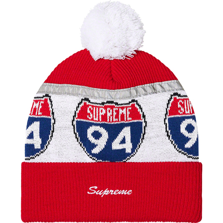 Details on Interstate Reflective Beanie Red from fall winter 2022 (Price is $40)