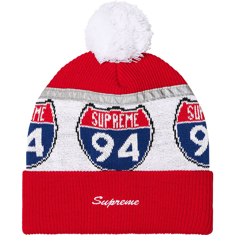 Details on Interstate Reflective Beanie Red from fall winter
                                                    2022 (Price is $40)