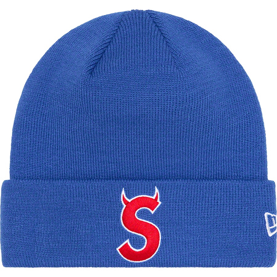 Details on New Era S Logo Beanie Royal from fall winter 2022 (Price is $40)