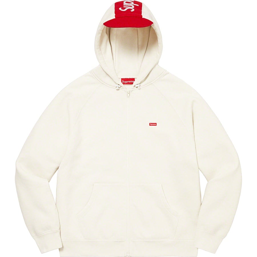 Details on Brim Zip Up Hooded Sweatshirt Stone from fall winter 2022 (Price is $178)