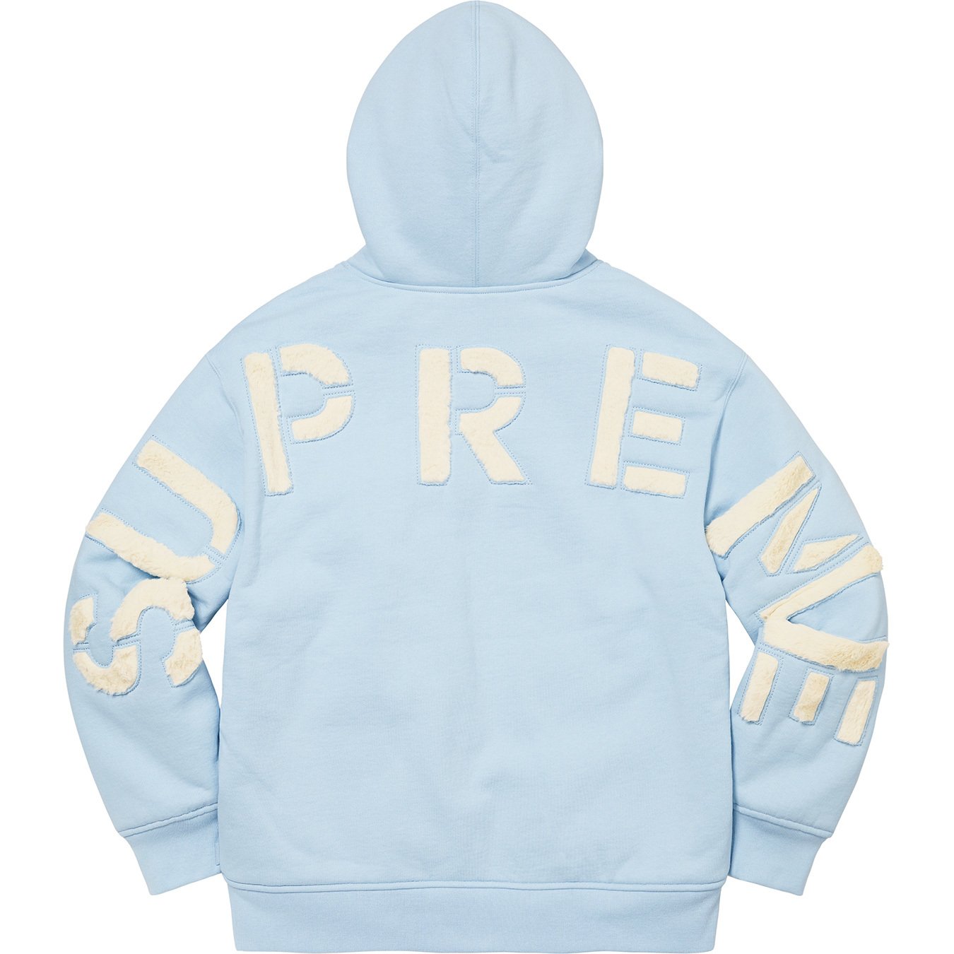 SUPREME ARC LOGO THERMAL LINED HOODED SWEATSHIRT CAMO HOODIE HEATHER GREY  box