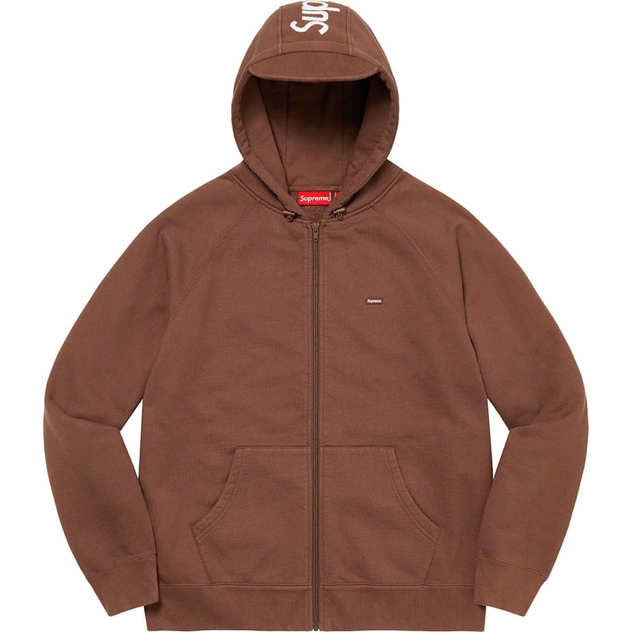 Details on Brim Zip Up Hooded Sweatshirt Dark Brown from fall winter
                                                    2022 (Price is $178)