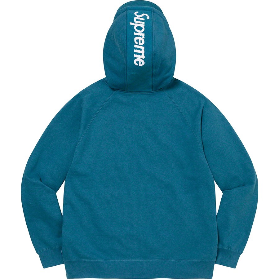 Details on Brim Zip Up Hooded Sweatshirt Marine Blue from fall winter
                                                    2022 (Price is $178)