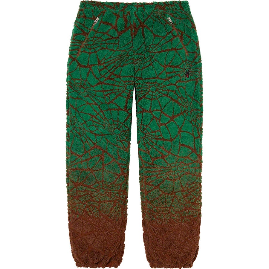 Details on Supreme Spyder Web Polar Fleece Pant Brown from fall winter
                                                    2022 (Price is $198)