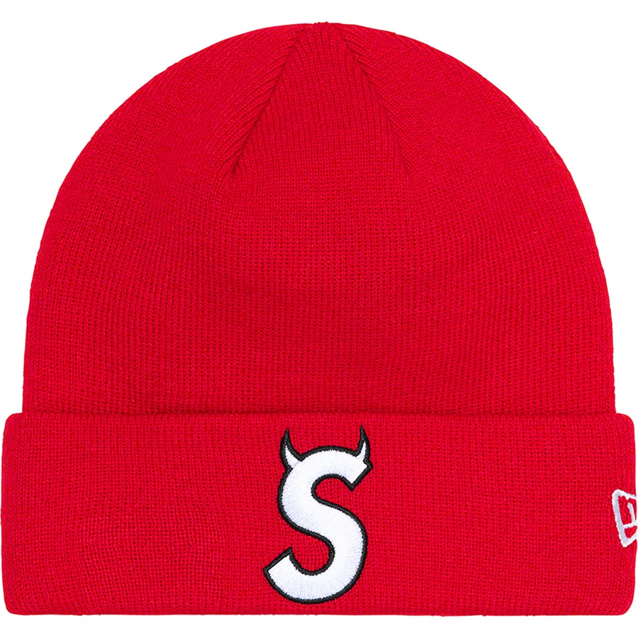 Details on New Era S Logo Beanie Red from fall winter
                                                    2022 (Price is $40)