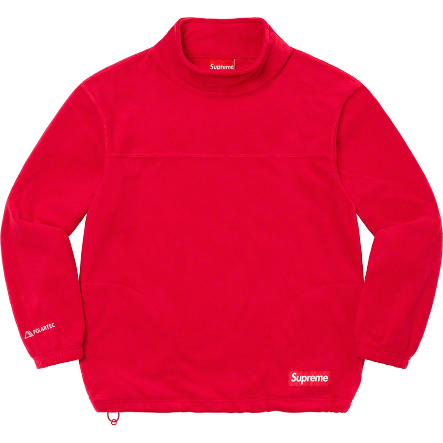 Details on Polartec Mock Neck Pullover Red from fall winter 2022 (Price is $138)