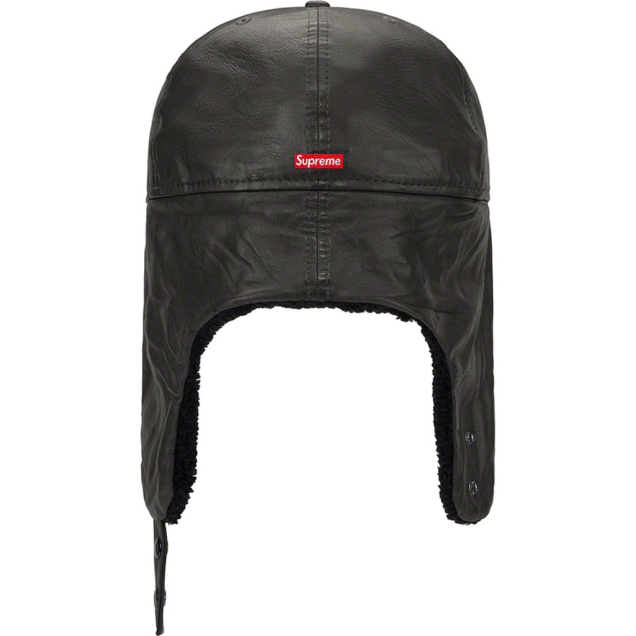 Details on Leather Earflap New Era Black from fall winter 2022 (Price is $88)