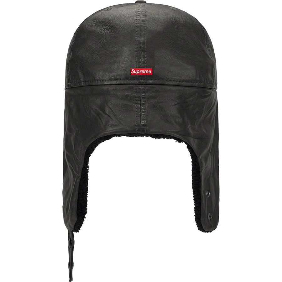 Details on Leather Earflap New Era Black from fall winter
                                                    2022 (Price is $88)