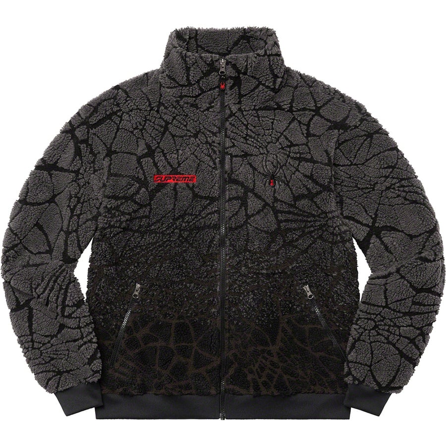 Details on Supreme Spyder Web Polar Fleece Jacket Black from fall winter 2022 (Price is $248)