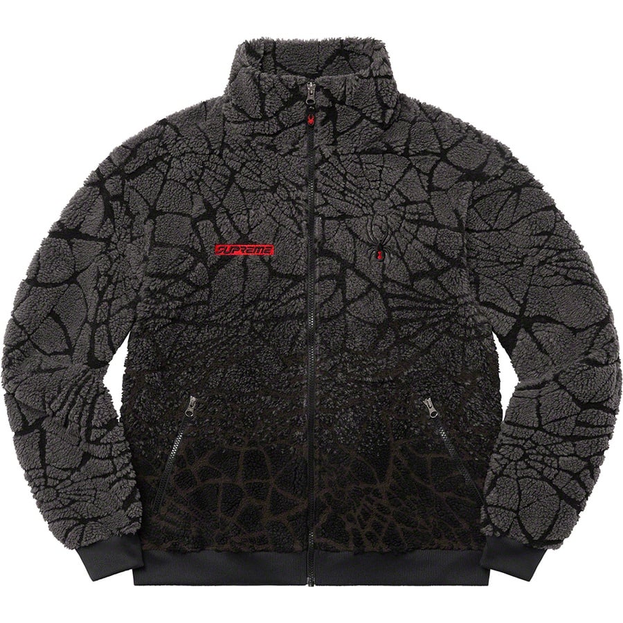 Details on Supreme Spyder Web Polar Fleece Jacket Black from fall winter
                                                    2022 (Price is $248)