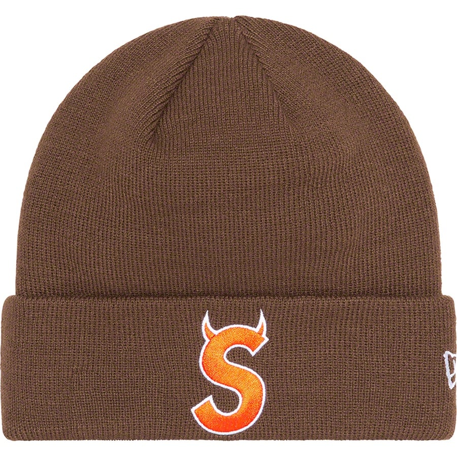 Details on New Era S Logo Beanie Brown from fall winter
                                                    2022 (Price is $40)