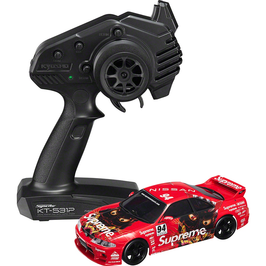 Details on Supreme Kyosho Mini-Z Nissan Skyline Nismo R33 RC Readyset Red from fall winter
                                                    2022 (Price is $348)