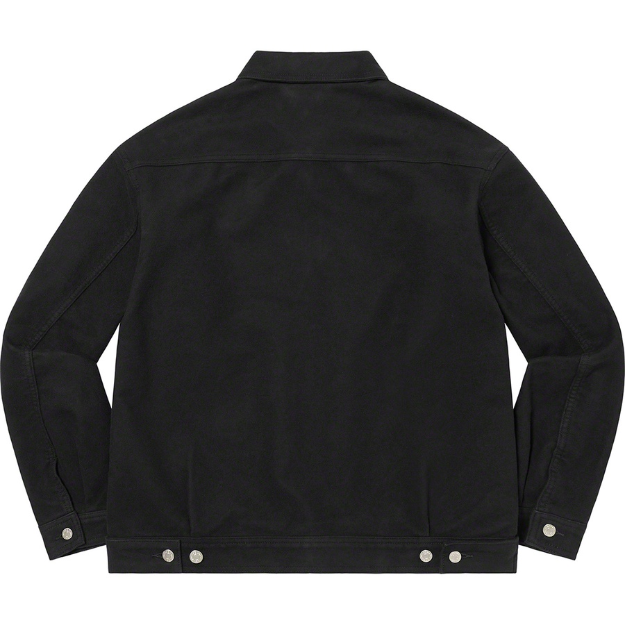 Details on Moleskin Work Jacket Black from fall winter 2022 (Price is $198)