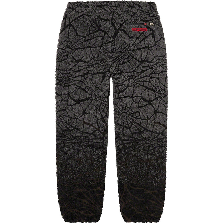 Details on Supreme Spyder Web Polar Fleece Pant Black from fall winter
                                                    2022 (Price is $198)