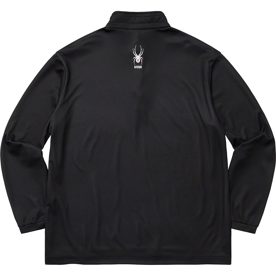 Details on Supreme Spyder Web Half Zip Pullover Black from fall winter 2022 (Price is $128)
