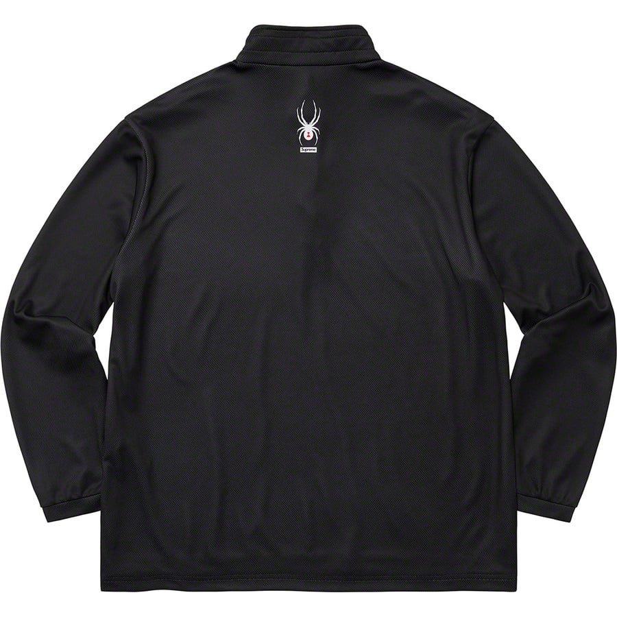 Details on Supreme Spyder Web Half Zip Pullover Black from fall winter
                                                    2022 (Price is $128)