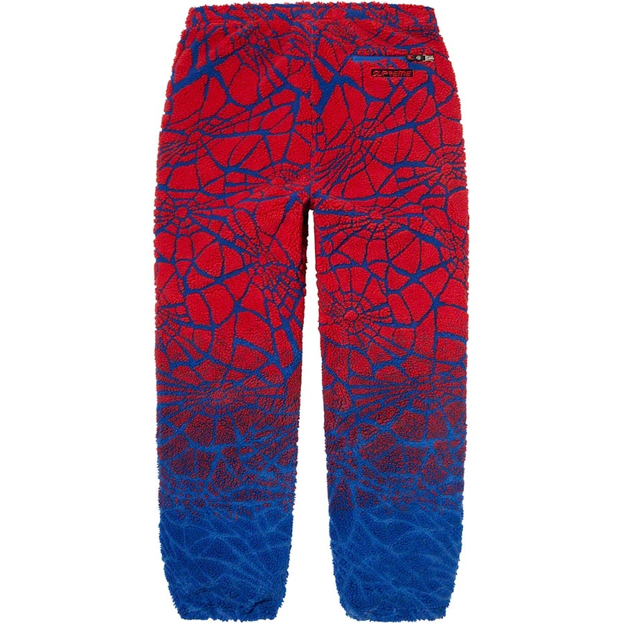 Details on Supreme Spyder Web Polar Fleece Pant Royal from fall winter
                                                    2022 (Price is $198)