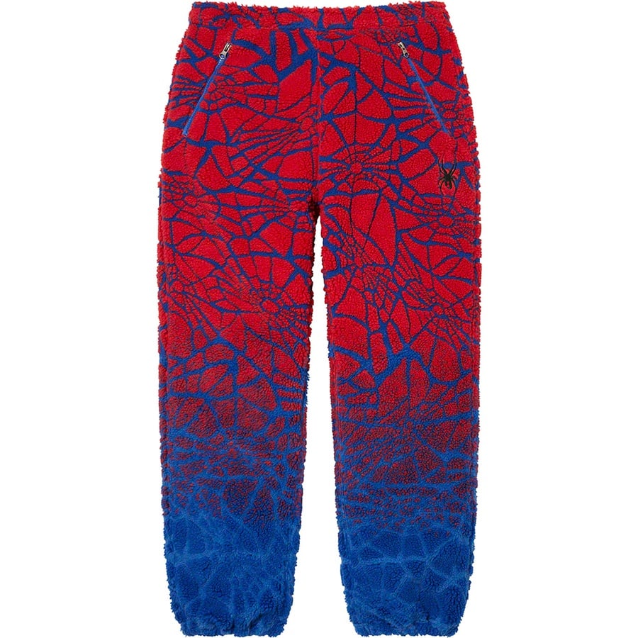 Details on Supreme Spyder Web Polar Fleece Pant Royal from fall winter
                                                    2022 (Price is $198)