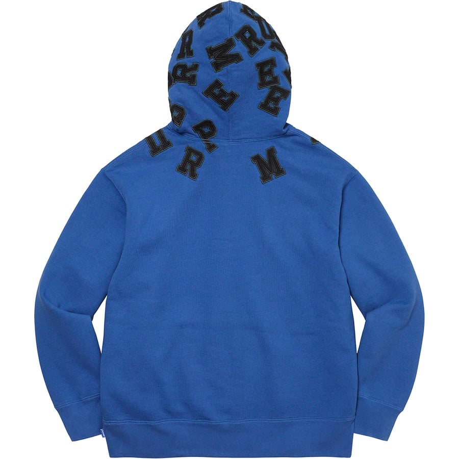 Supreme Scattered Appliqué Hooded Sweatshirt (FW22) - Washed Royal - $168
