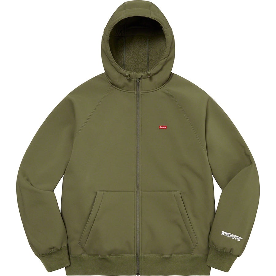 Details on WINDSTOPPER Zip Up Hooded Sweatshirt Dark Olive from fall winter
                                                    2022 (Price is $218)
