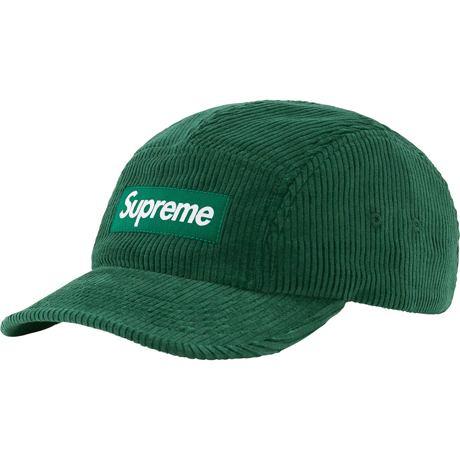 Details on Corduroy Camp Cap Green from fall winter 2022 (Price is $58)