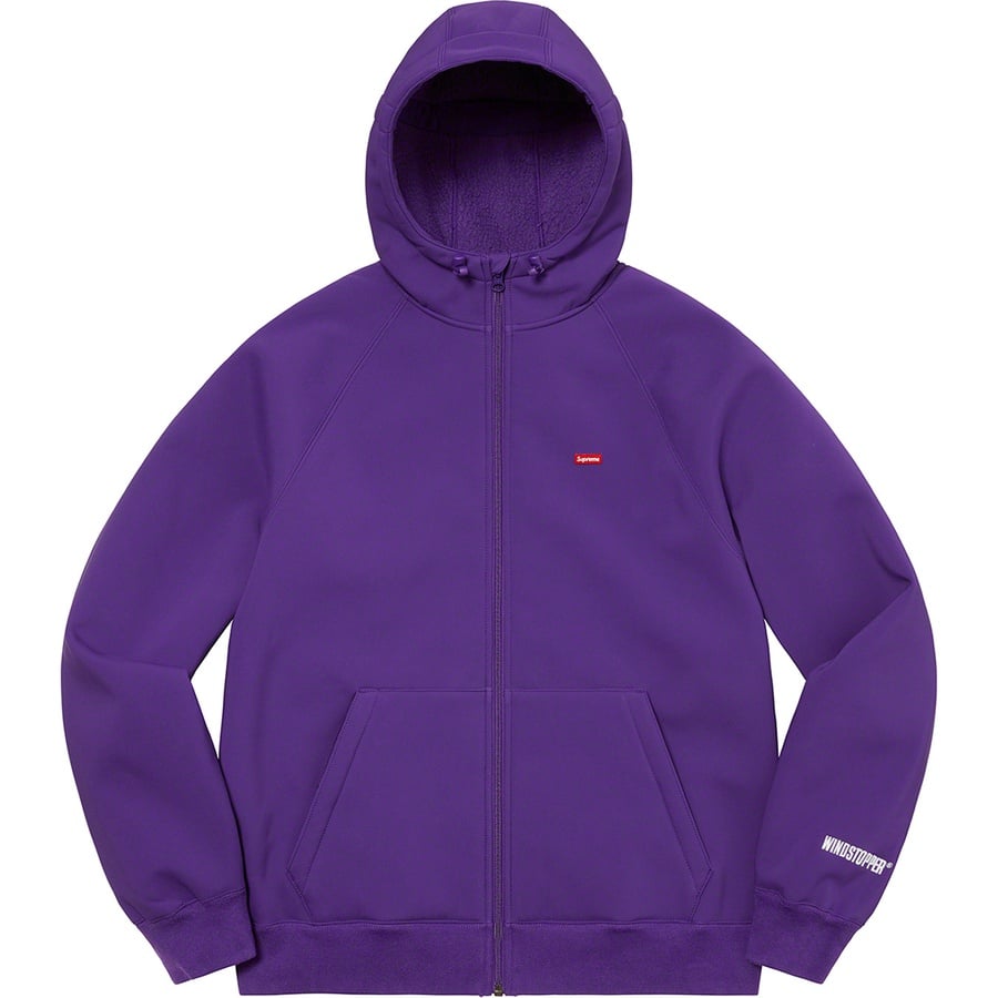 Details on WINDSTOPPER Zip Up Hooded Sweatshirt Dark Purple from fall winter
                                                    2022 (Price is $218)