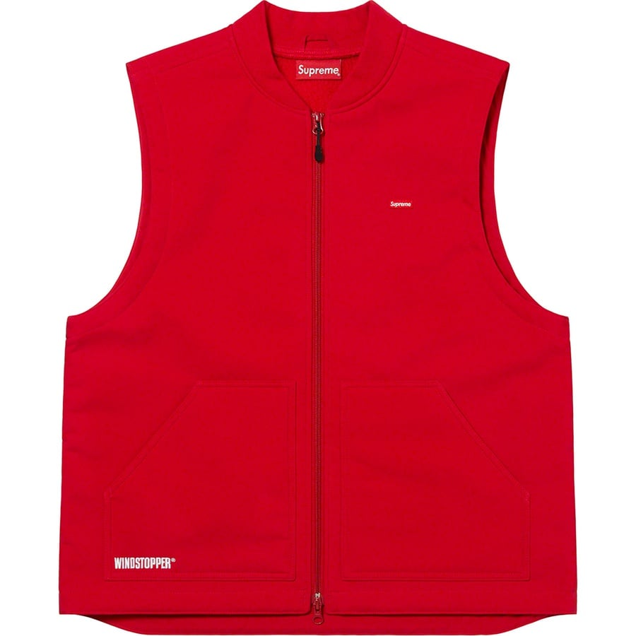 Details on WINDSTOPPER Work Vest Red from fall winter
                                                    2022 (Price is $158)