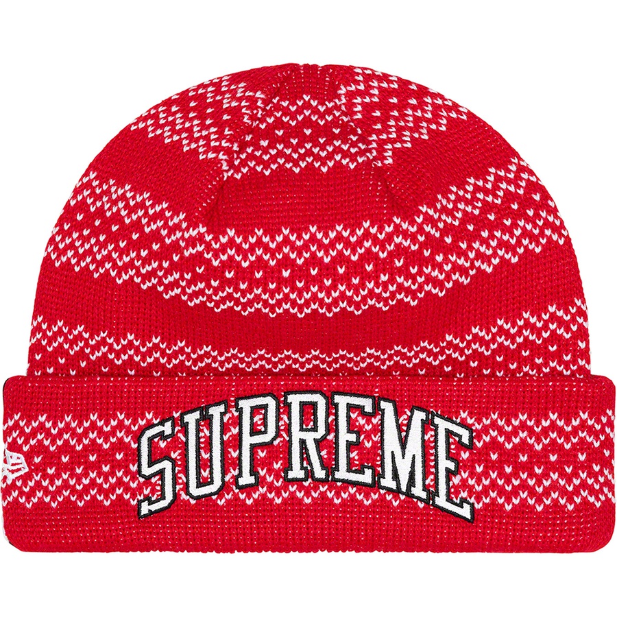 Details on New Era Split Beanie Red from fall winter
                                                    2022 (Price is $44)
