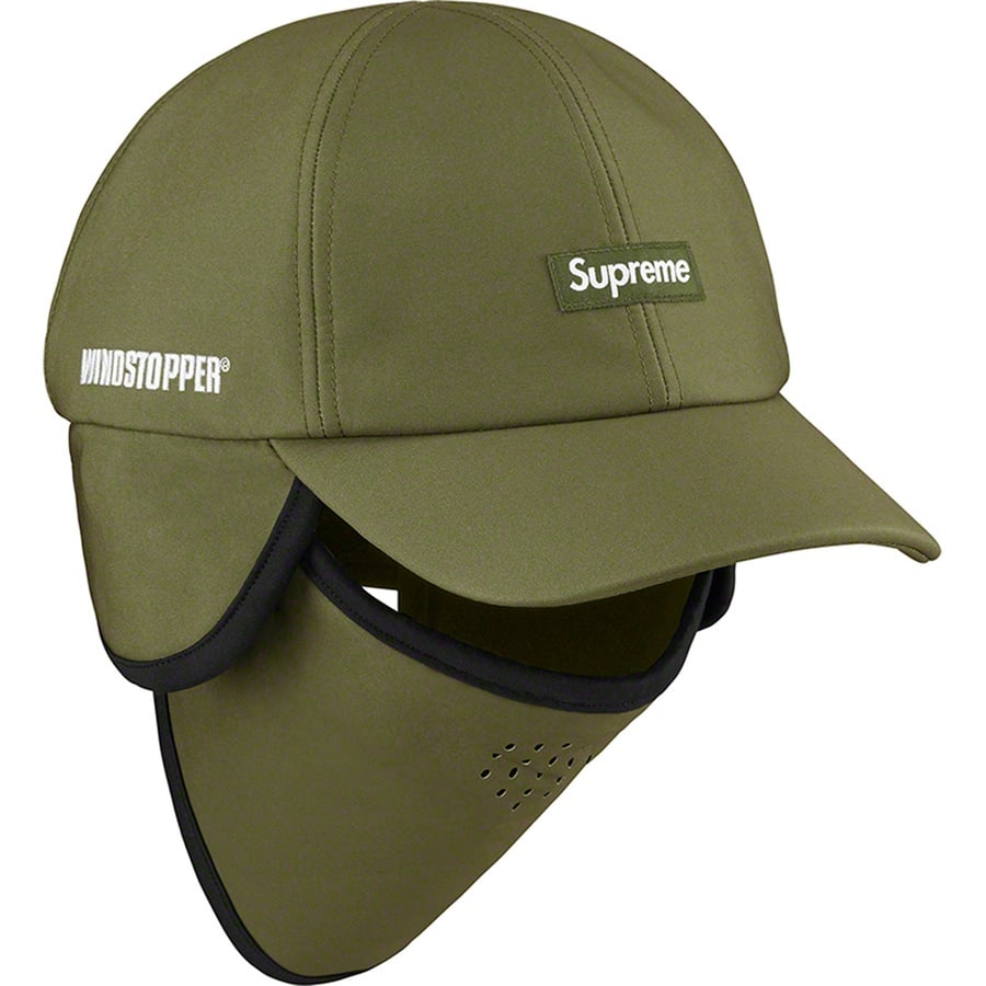 Details on WINDSTOPPER Facemask 6-Panel Dark Olive from fall winter 2022 (Price is $66)