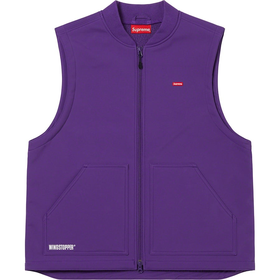 Details on WINDSTOPPER Work Vest Dark Purple from fall winter
                                                    2022 (Price is $158)