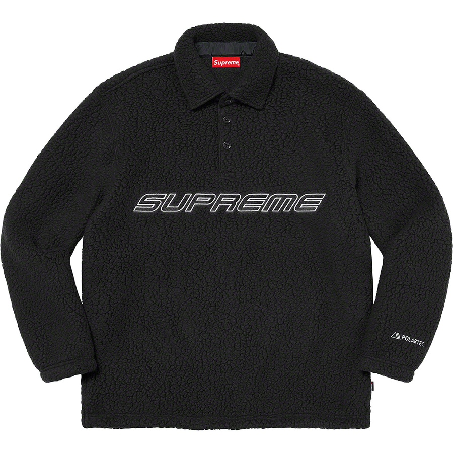 Details on Polartec L S Polo Black from fall winter 2022 (Price is $138)