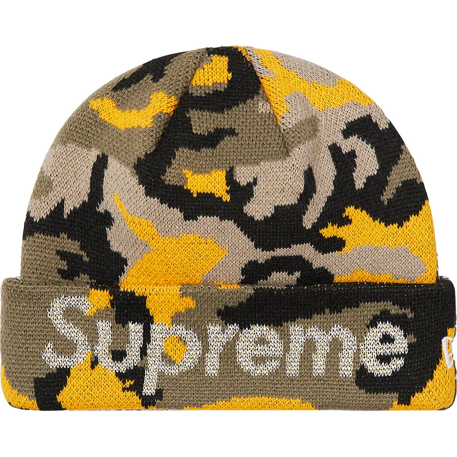 Supreme New Era Split Beanie (FW22) - Brown - $44