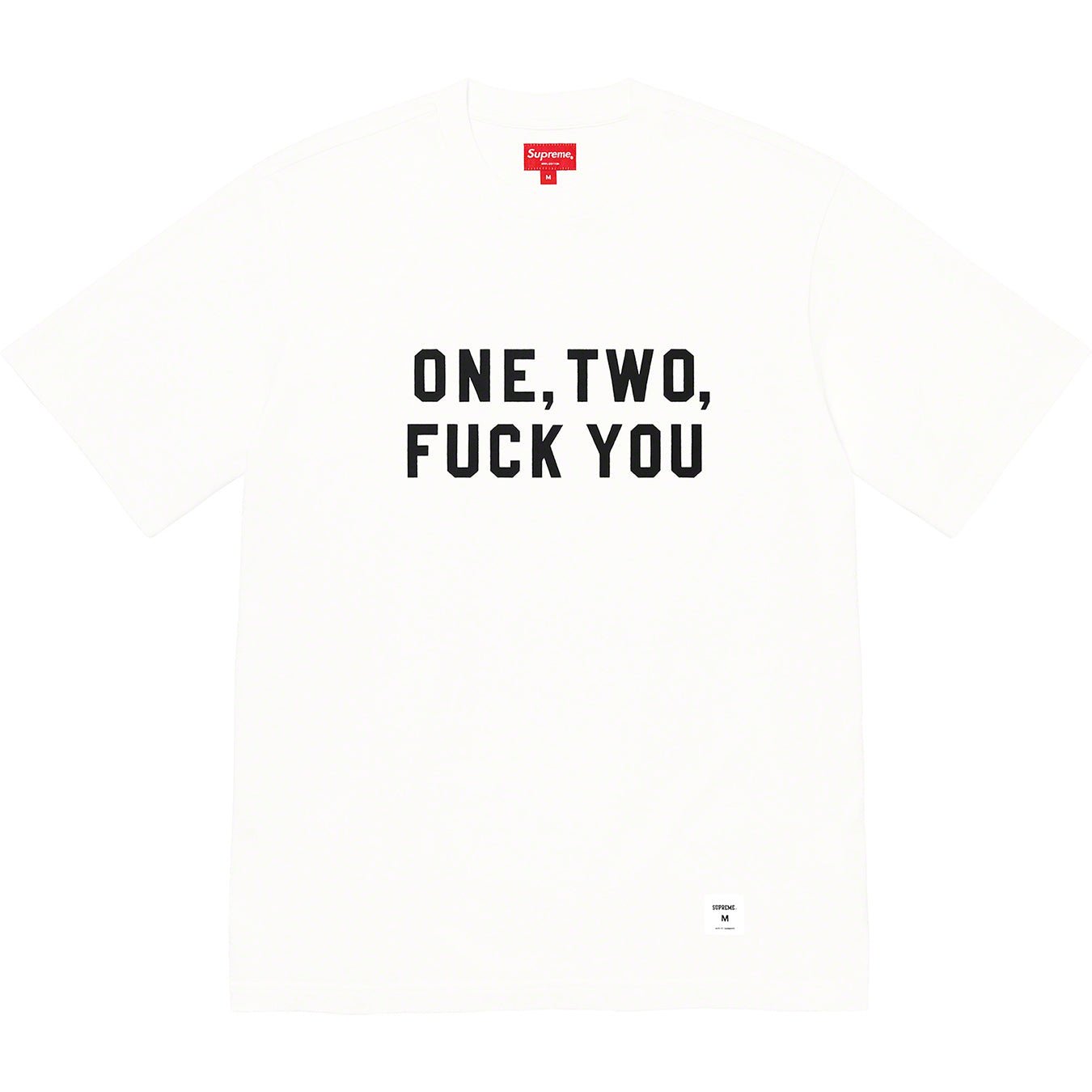 Supreme one two fack you  S/S top  Tシャツ