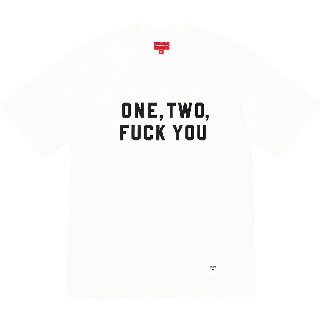 Details on One Two Fuck You S S Top White from spring summer 2023 (Price is $68)