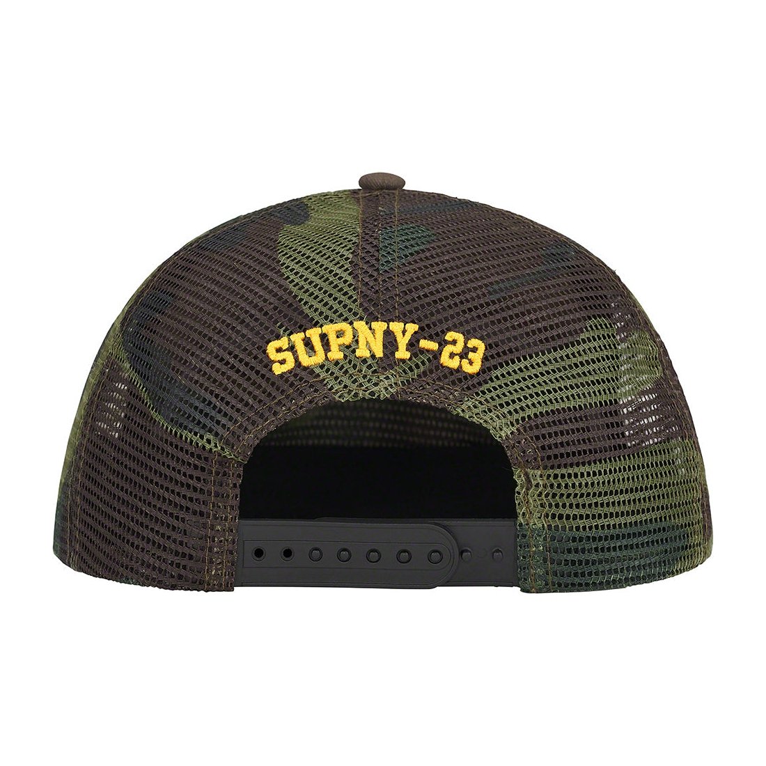 Details on HOSP Mesh Back 5-Panel Woodland Camo from spring summer
                                                    2023 (Price is $48)